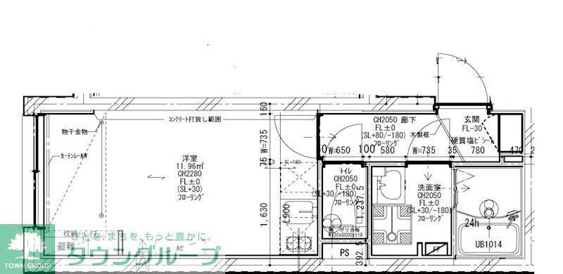 ベルシードステアー中野富士見町(ワンルーム/2階)の間取り写真