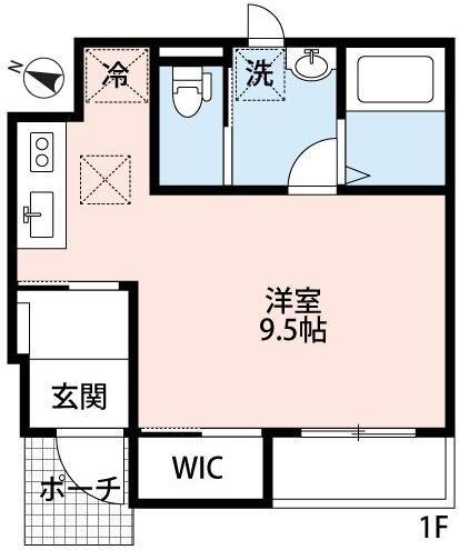 コンフォルトパレス(ワンルーム/1階)の間取り写真