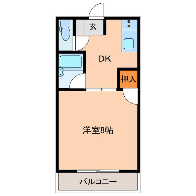 蔵重ハイツ(1DK/2階)の間取り写真