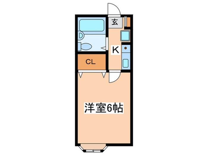 ラークハイツ(1K/1階)の間取り写真