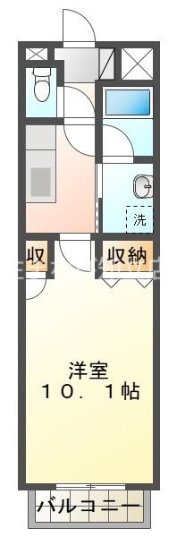 リヴェール和楽(1K/1階)の間取り写真