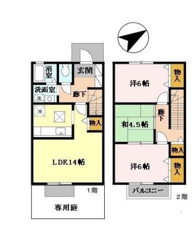 ボア ソルテ(3LDK/1階)の間取り写真