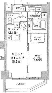アイル グランデ押上イースト(1LDK/7階)の間取り写真