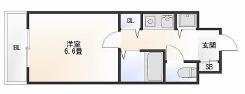 エスティライフ難波西(1K/5階)の間取り写真