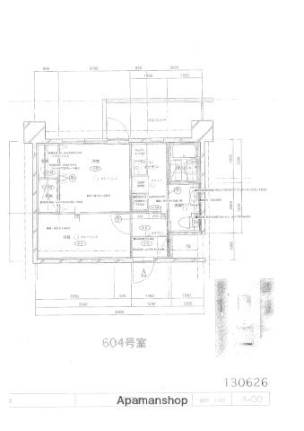 VIP薬院(1K/6階)の間取り写真