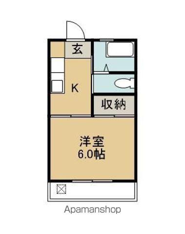 今村コーポ(1K/1階)の間取り写真