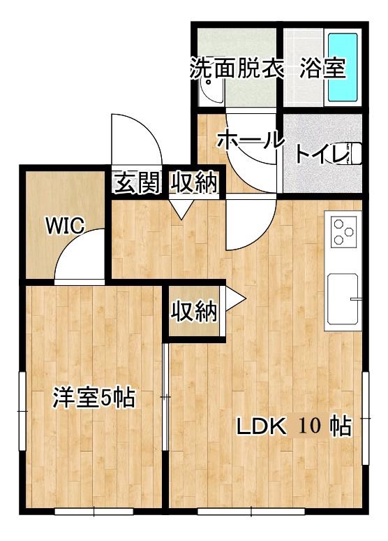 メゾン東邦IX 101(1LDK/1階)の間取り写真
