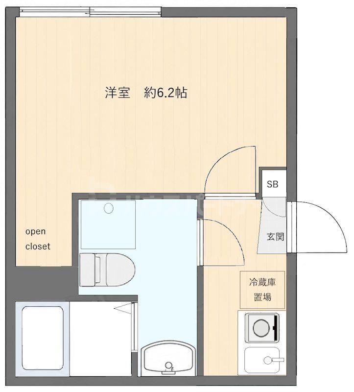 フラシア板橋本町(1K/4階)の間取り写真