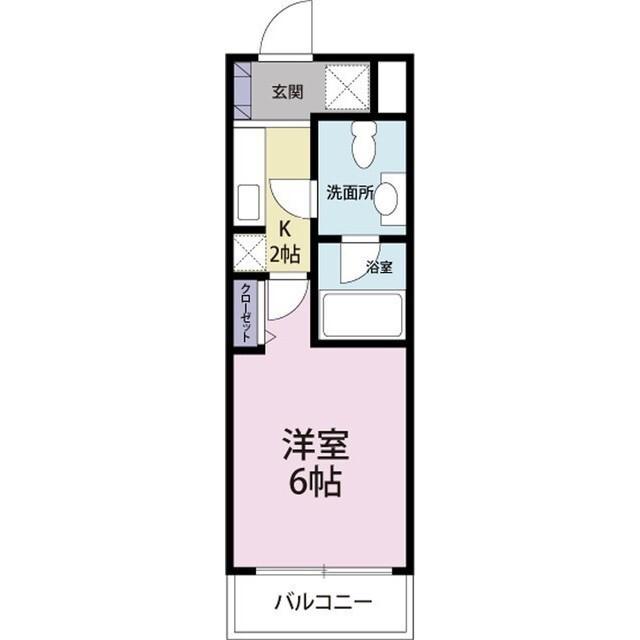 KSマンション桜木町(1K/2階)の間取り写真