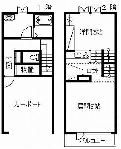N.M.S(1LDK/1階)の間取り写真