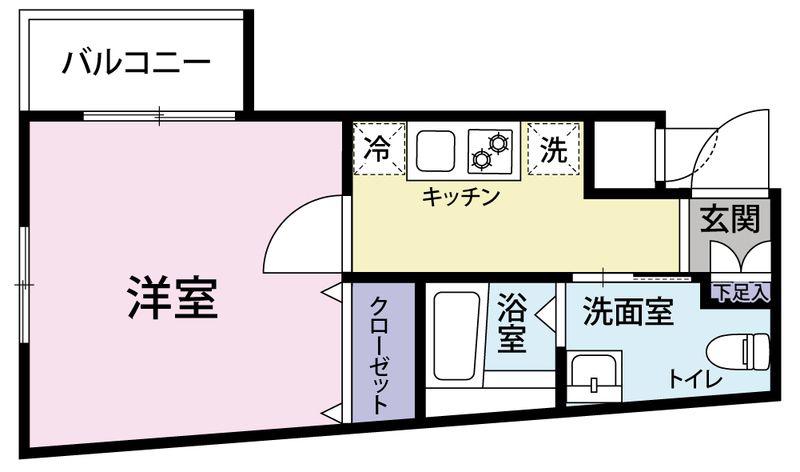 MEZOPIA中野(1K/2階)の間取り写真