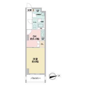 レジディア東桜(1DK/3階)の間取り写真