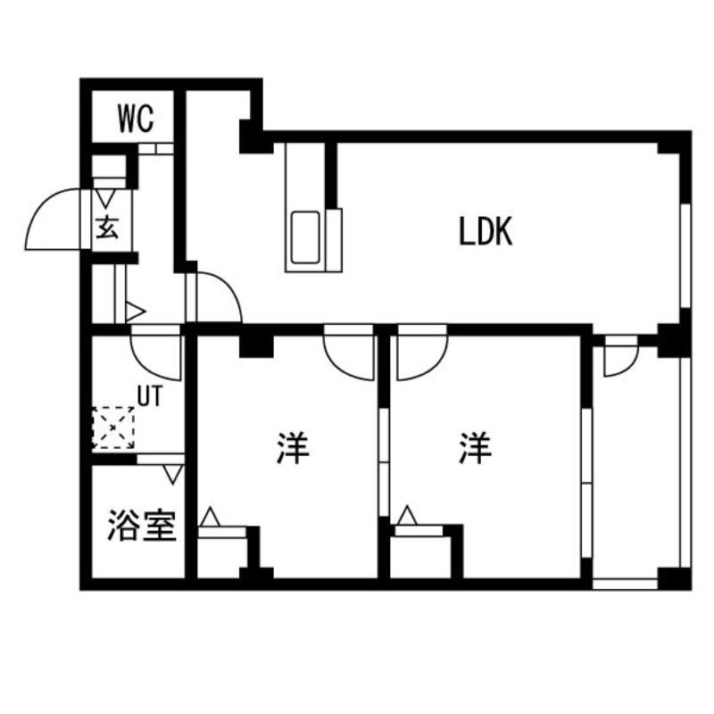 ファミリア一番館(2LDK/2階)の間取り写真