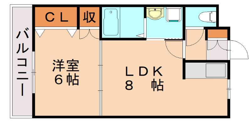 ローズ・フェアリーII(1LDK/5階)の間取り写真