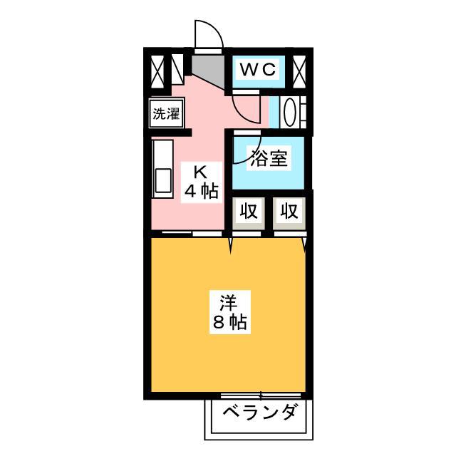 コーポHAL(1K/2階)の間取り写真
