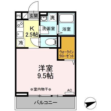 D-ROOM DEARCOURT(1K/3階)の間取り写真