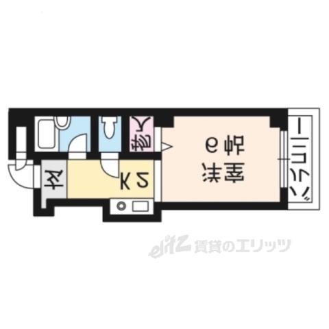 セレッソA(1K/3階)の間取り写真