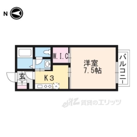 シャーメゾン グルー(1K/1階)の間取り写真