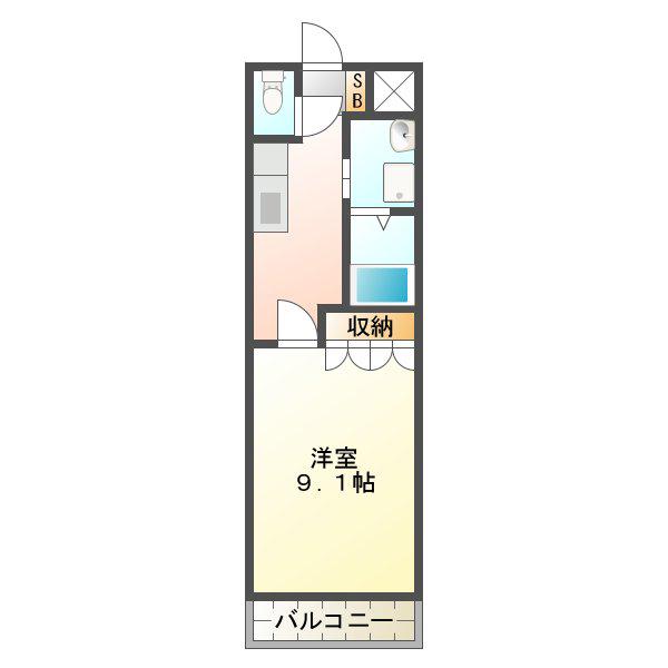 コーポブリリアント(1K/2階)の間取り写真