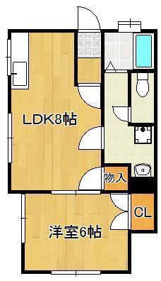 ヴィラホープフル A棟(1LDK/1階)の間取り写真
