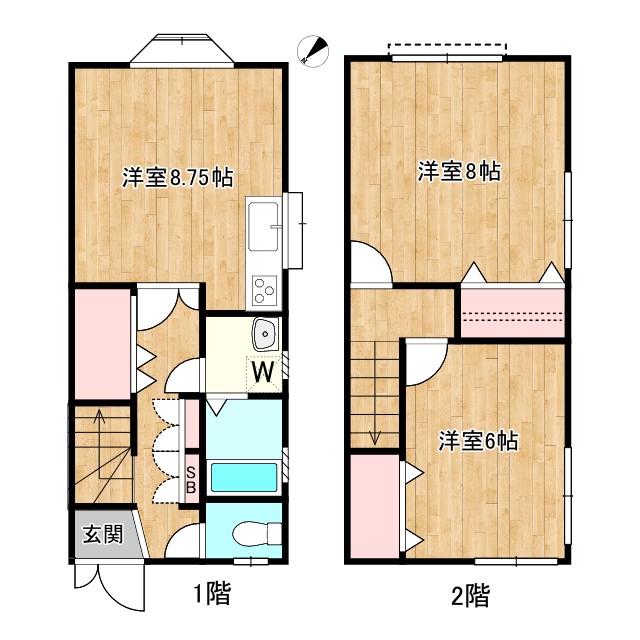 フォレスト(2LDK/2階)の間取り写真