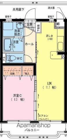 レザンス波島(1LDK/3階)の間取り写真