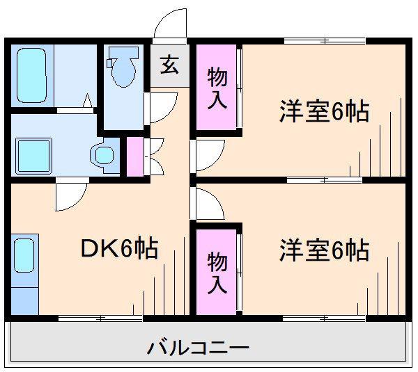 メゾンシード(2DK/3階)の間取り写真