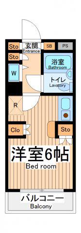 ワコーレ川崎(ワンルーム/4階)の間取り写真