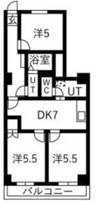 仙台ファーストマンション(3DK/4階)の間取り写真
