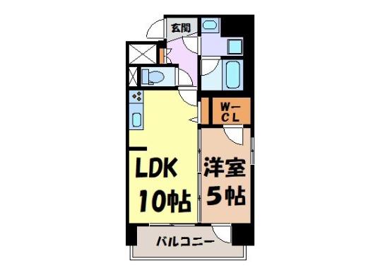クリスタル丸の内(1LDK/7階)の間取り写真