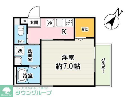キャメル新狭山3(1K/3階)の間取り写真