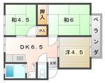 石橋ハイツ(3DK/1階)の間取り写真