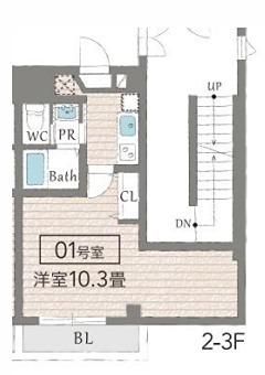 ヴェルステック塚口本町(1K/4階)の間取り写真
