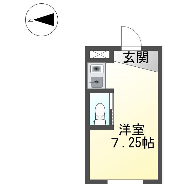 SUN PLUS 1(ワンルーム/1階)の間取り写真