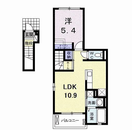 ラ・マーヴェラス 町田(1LDK/2階)の間取り写真