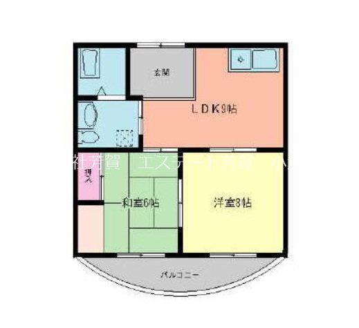 メゾンしらさぎ(2DK/1階)の間取り写真