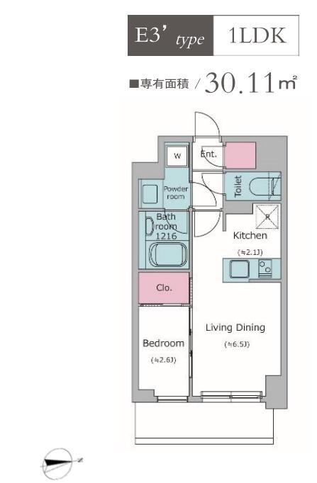 KDXレジデンス上石神井II(1LDK/5階)の間取り写真