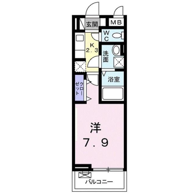 東武東上線 柳瀬川駅 徒歩11分 3階建 築9年(1K/2階)の間取り写真