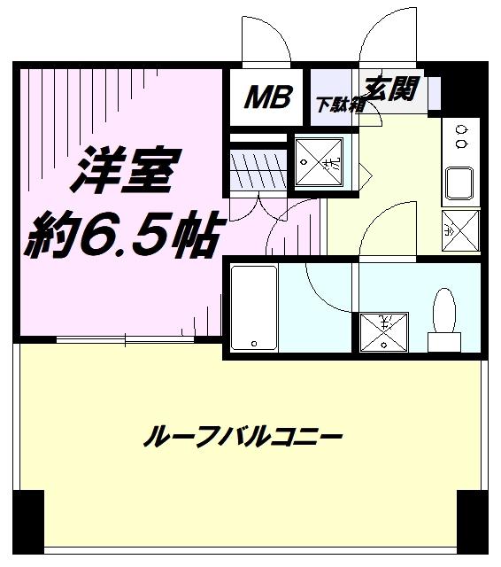 レアライズ立川(1K/7階)の間取り写真