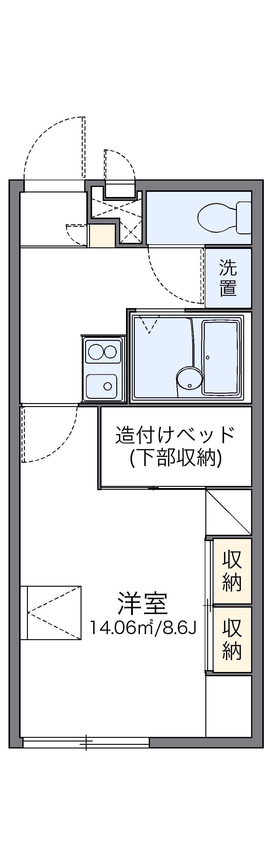 レオパレスK&YOU(1K/1階)の間取り写真
