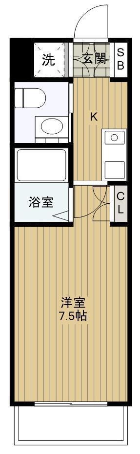 NST西船橋(1K/2階)の間取り写真