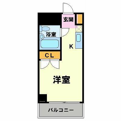 メゾン・ド・プラシード(ワンルーム/2階)の間取り写真