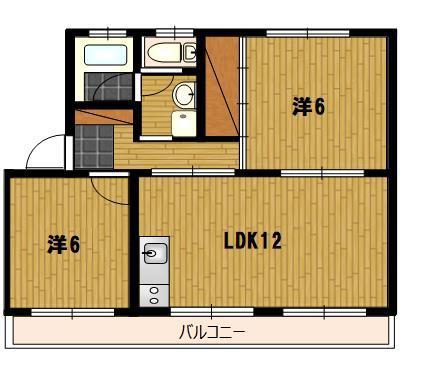 K・Tハイツ(2LDK/2階)の間取り写真