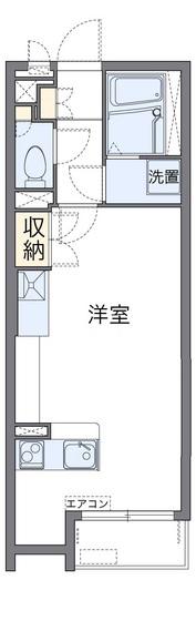 ミランダラフィーナII(ワンルーム/2階)の間取り写真
