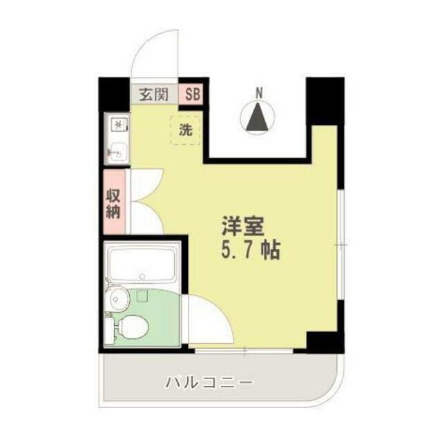第26クリスタルマンション(ワンルーム/7階)の間取り写真