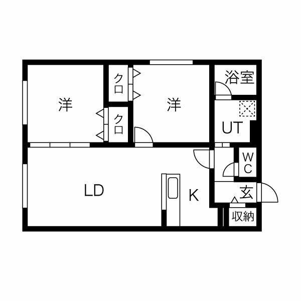 CENTRAL・VILLAGE(2LDK/4階)の間取り写真