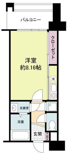 フォレステージュ江坂公園(1K/3階)の間取り写真