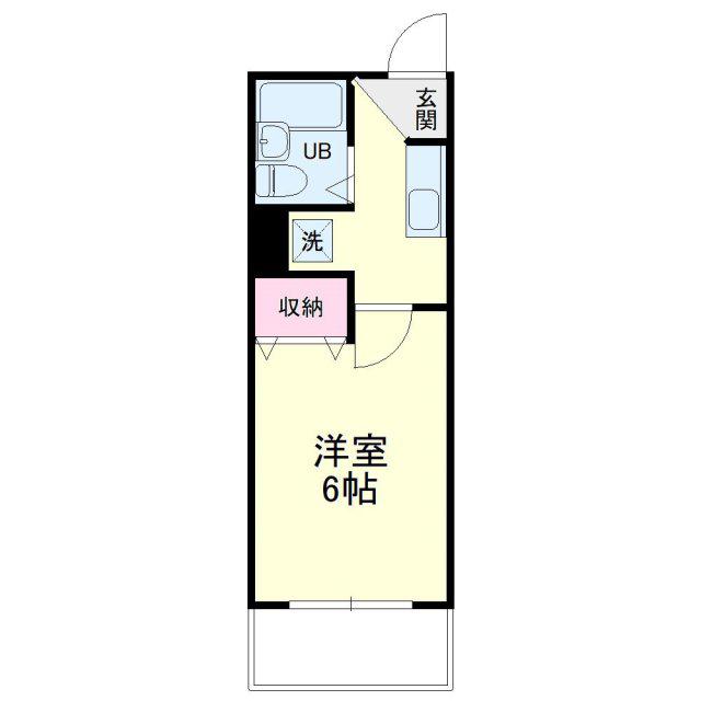 睦町ハイツ(1K/2階)の間取り写真