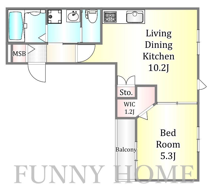 CASA FAMILIE(1LDK/2階)の間取り写真