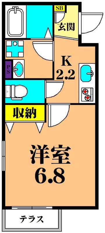へーベルメゾン品川(1K/1階)の間取り写真